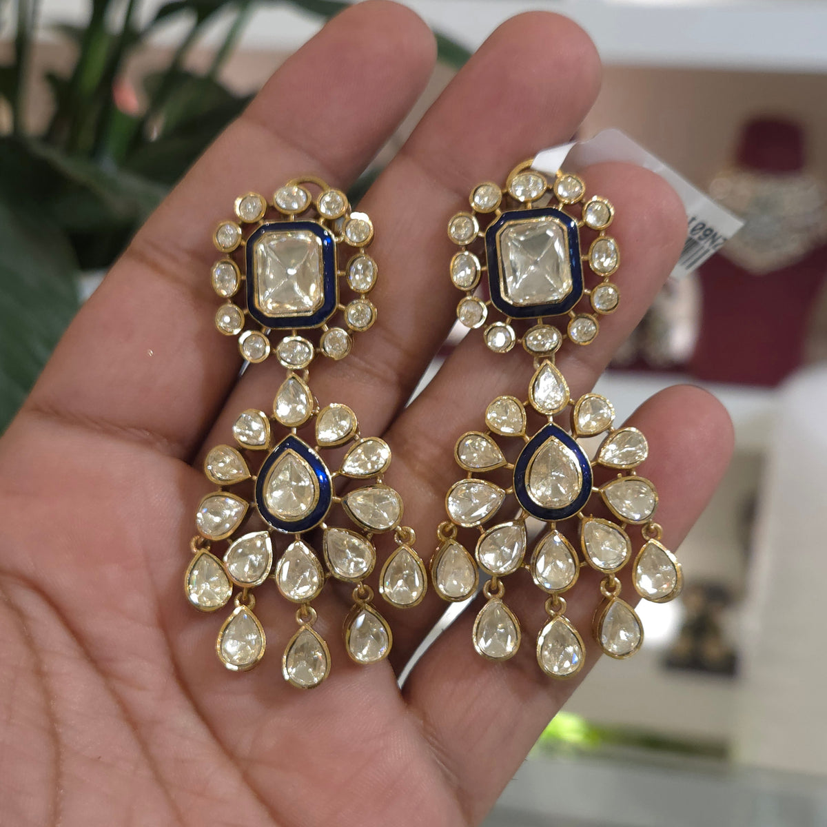 Mariyam moissanite polki danglers