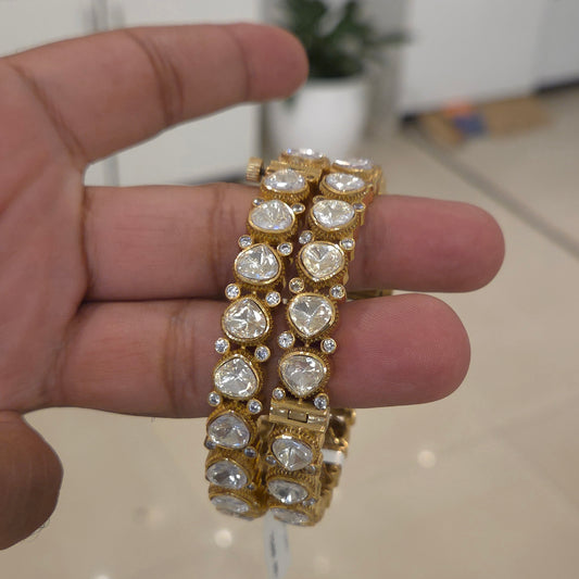 Masha moissanite polki bangles