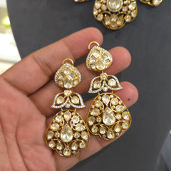 Mythili moissanite polki set