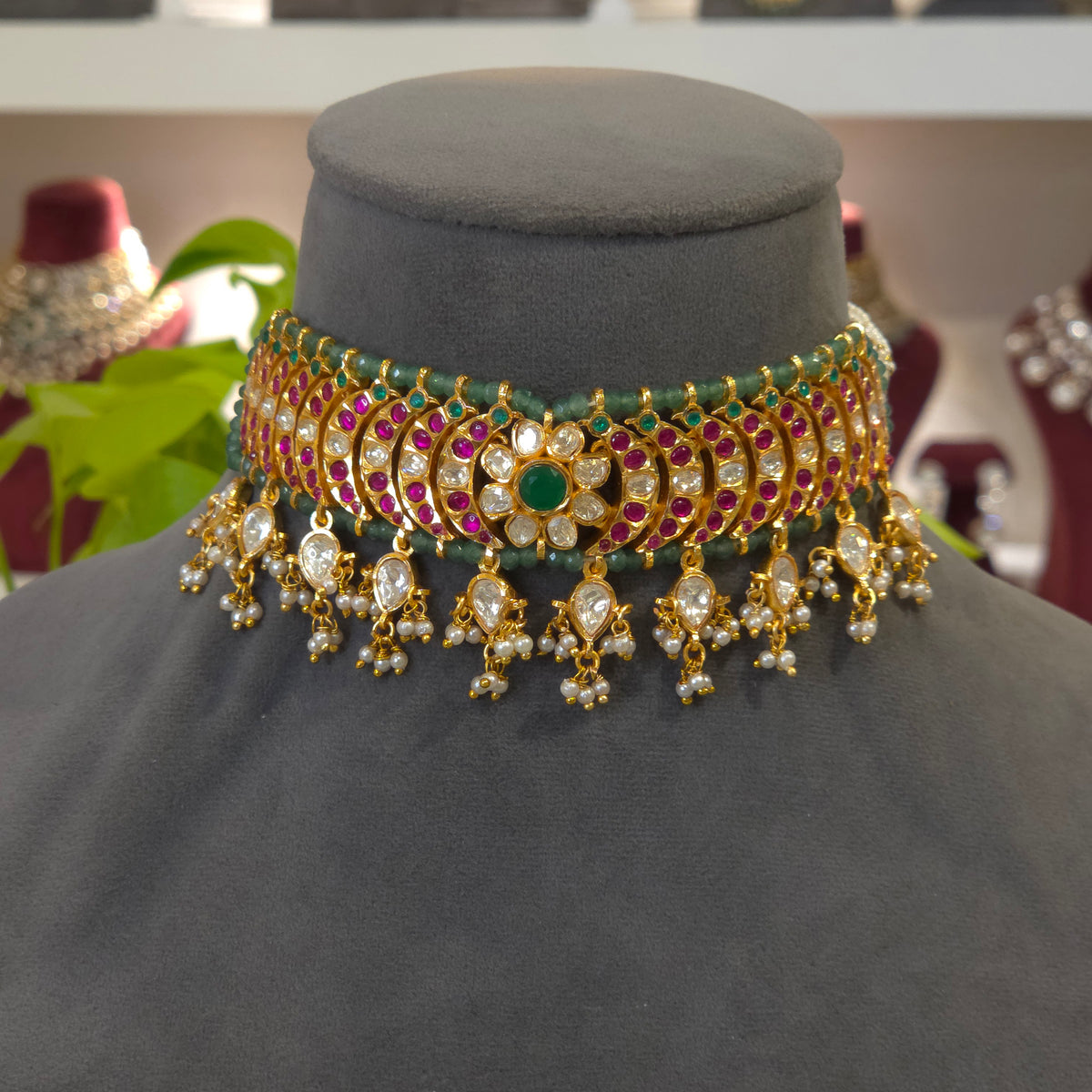 Mehraaz moissanite polki set
