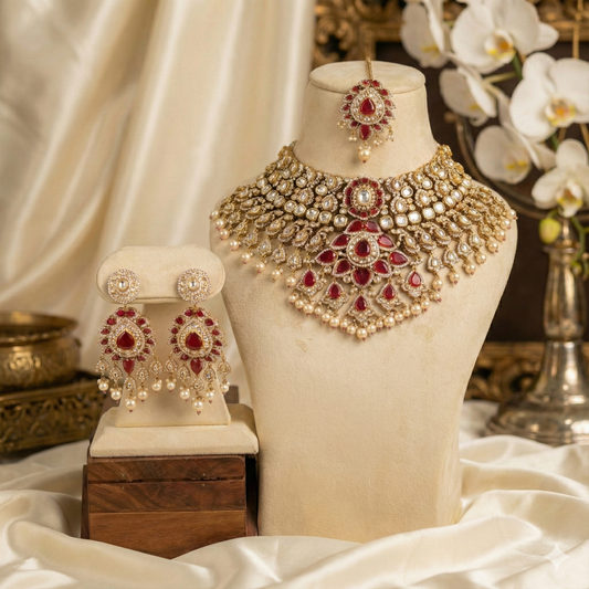 Smitha polki necklace set