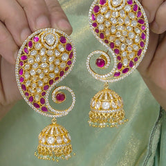 Neesarg moissanite polki Earrcuffs