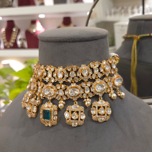 Arpana moissanite polki choker