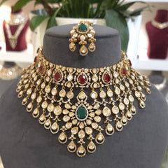 Mehak moissanite polki set .