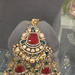 Agam moissanite polki set