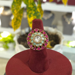 Amrita moissanite polki ring