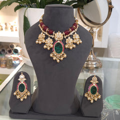 Jayanthi moissanite polki set