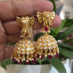 Karin Mossonite polki jhumka