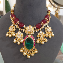 Jayanthi moissanite polki set