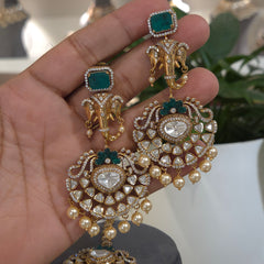 Shree gane moissanite polki set