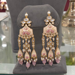 Rishika pink polki set