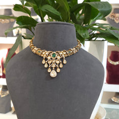 Sanjh polki necklace set