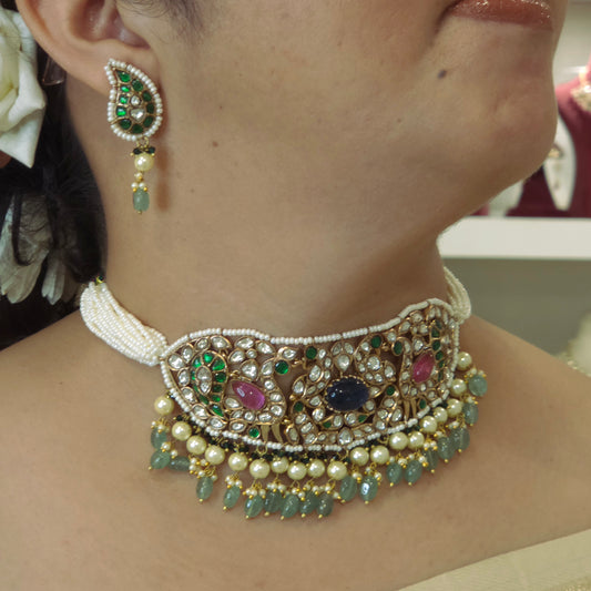 Nabeela antique polki set
