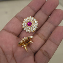 Sapna moissanite polki studs