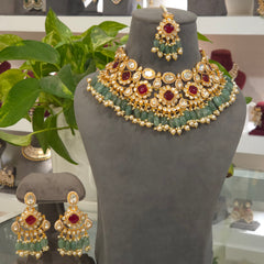 Ayesha moissanite polki set