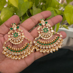 Manjula moissanite polki chaandbali