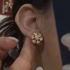 Zili moissanite polki stud
