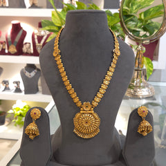 Rudra antique gold plated set