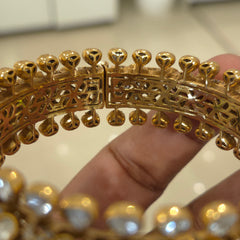 Kangana moissanite polki bangles