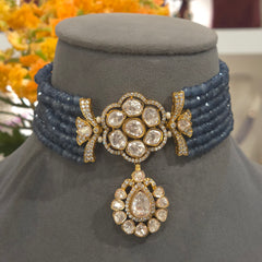 Mehraz moissanite polki choker set