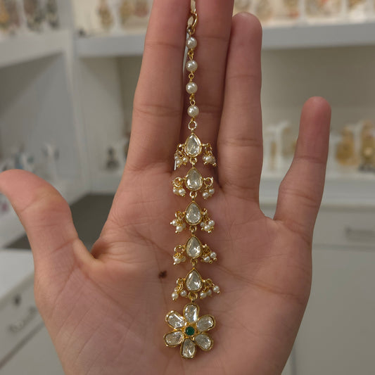 Agni moissanite polki tikka