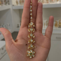 Agni moissanite polki tikka