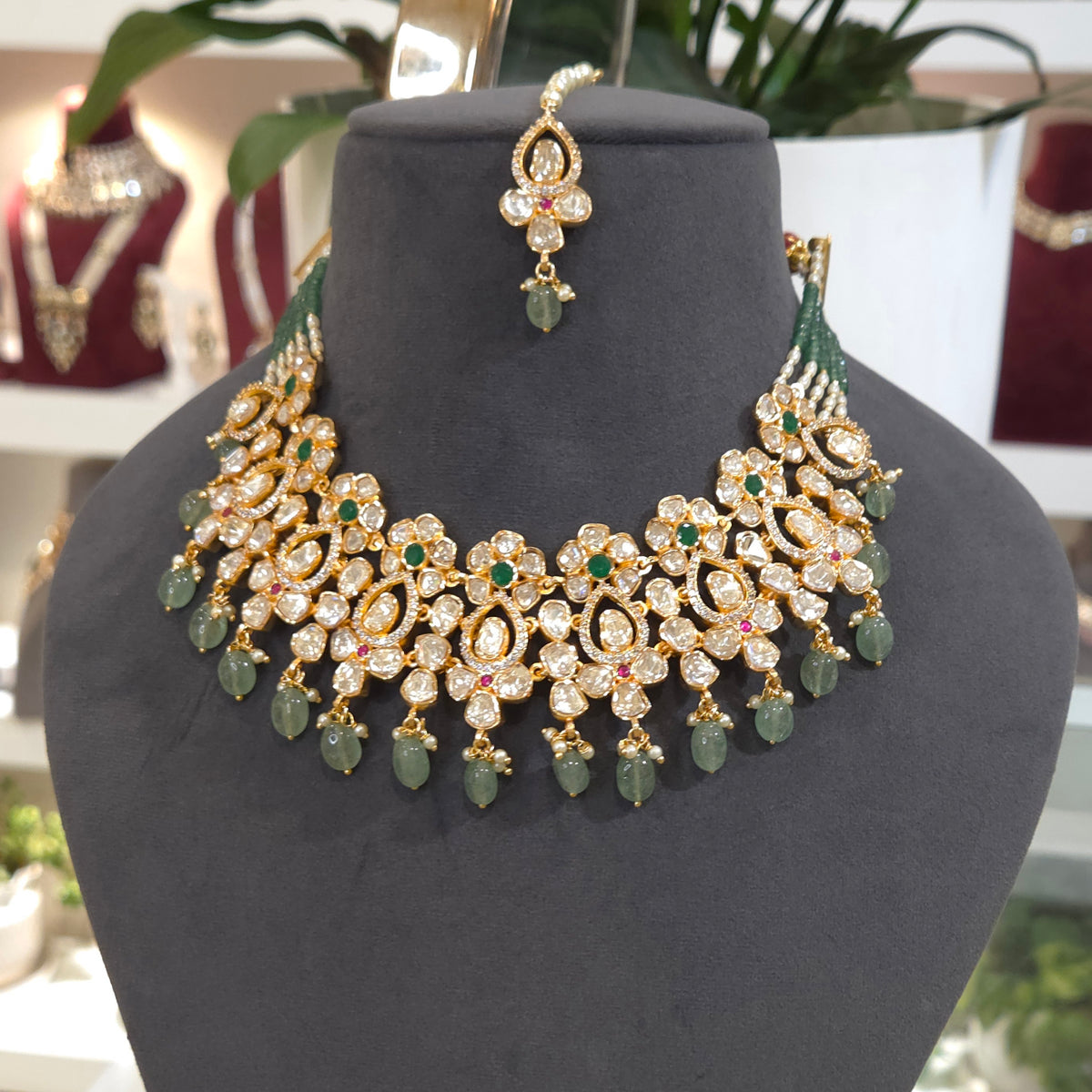 Zaira moissanite polki set