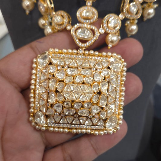 Yashvi moissanite polki set