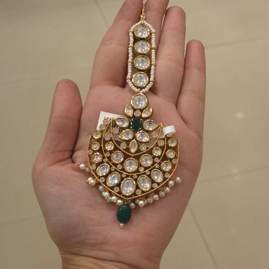 Maria Kundan Polki Tikka