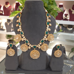 Mukta moissanite polki set