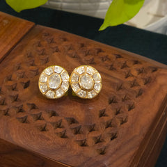 Neena moissanite polki studs