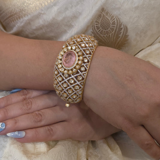 Meher moissanite polki bracelet