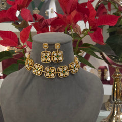 Harshita moissanite polki choker set