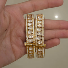 Shilla moissanite polki bangles