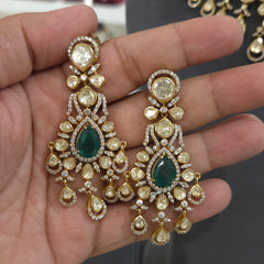 Mehak moissanite polki set .