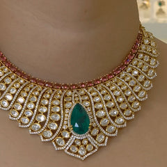 Vashnavi polki necklace set