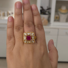 Riya moissanite polki ring