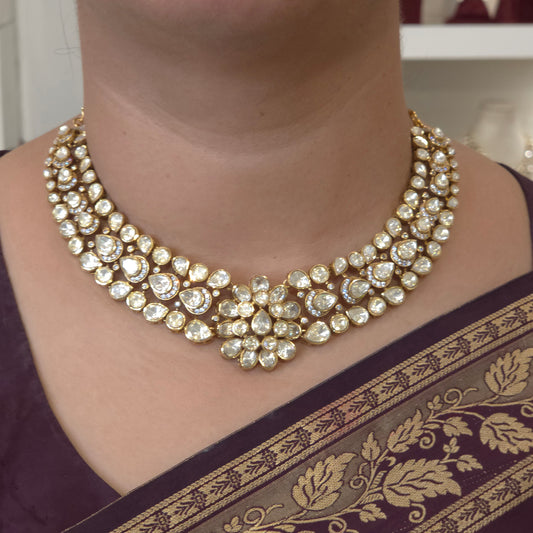 Sushma Moissanite Polki necklace set