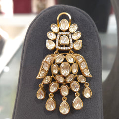 Ramneek moissanite polki necklace set