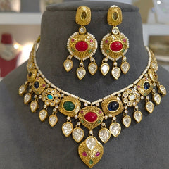 Namrita navrattan polki necklace set