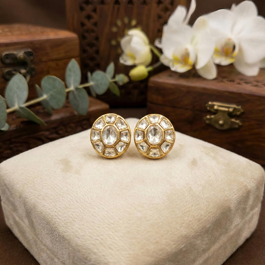 Neena moissanite polki studs