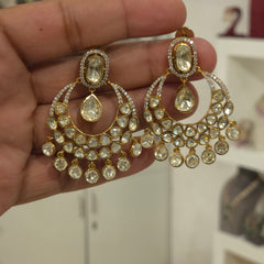 Meet moissanite polki earrings