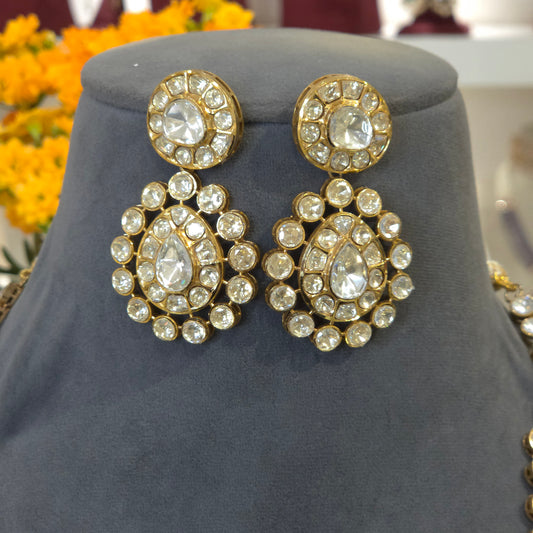 Lyra moissanite polki set