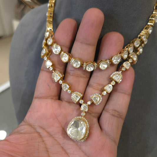 Reha moissanite polki set