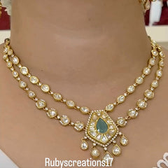 Parveen polki necklace set