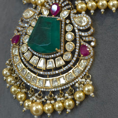 Agam moissanite polki set