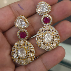 Meenali  Mossonite polki set
