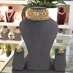 Leena customised moissanite polki choker set