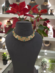 Sabina moissanite polki necklace set
