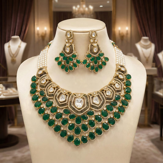 Sabrina polki necklace set